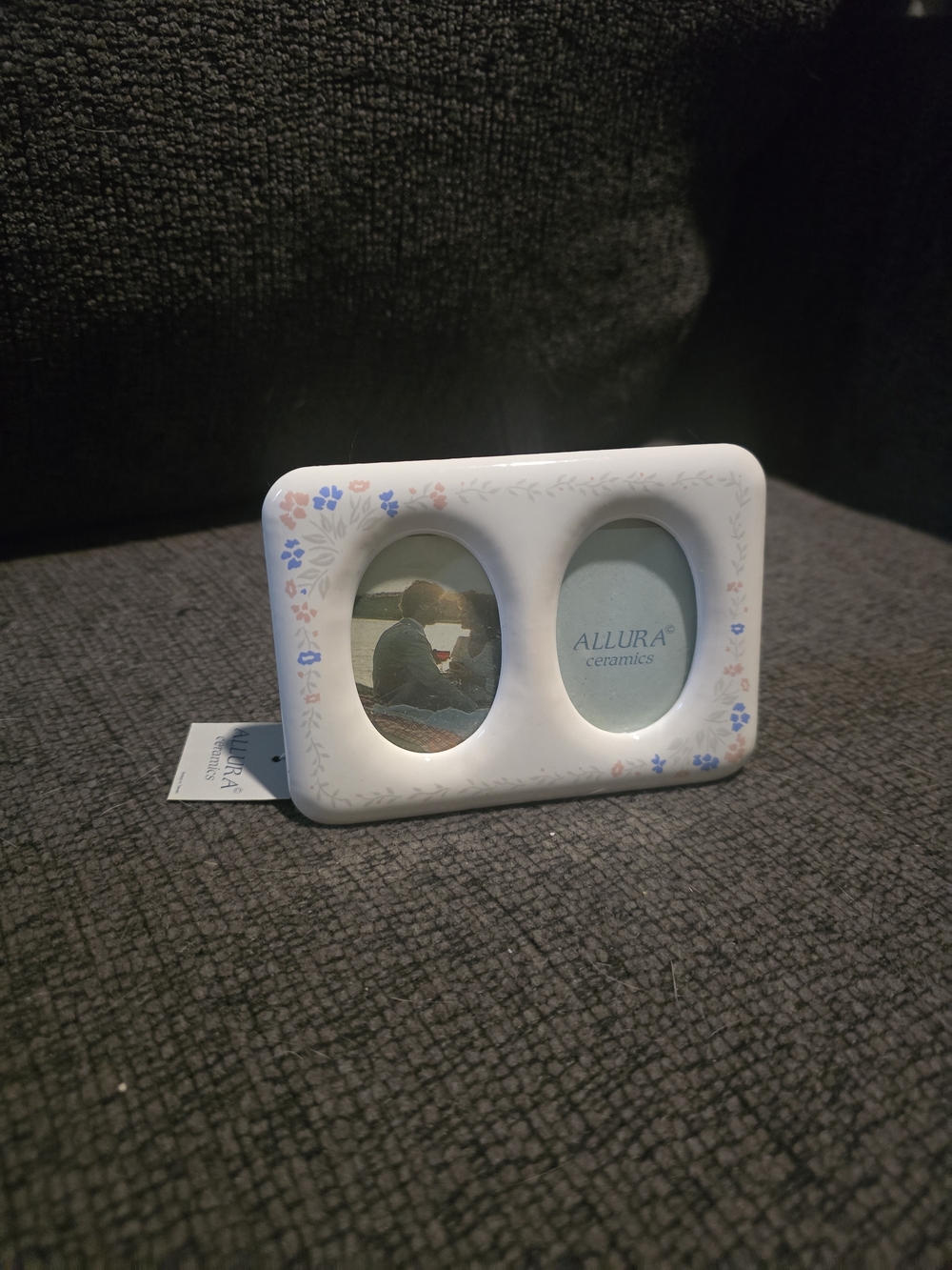 Intercraft Allura | Vintage Floral Ceramic Double Picture Frame